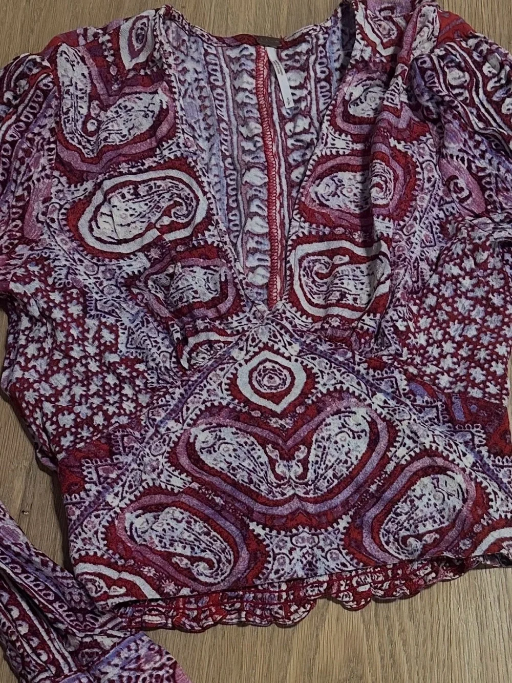 Free People Wild and Free Paisley Crop Top